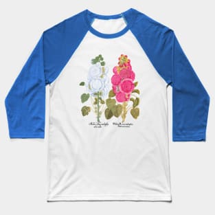 Hollyhocks by Basilius Besler Baseball T-Shirt